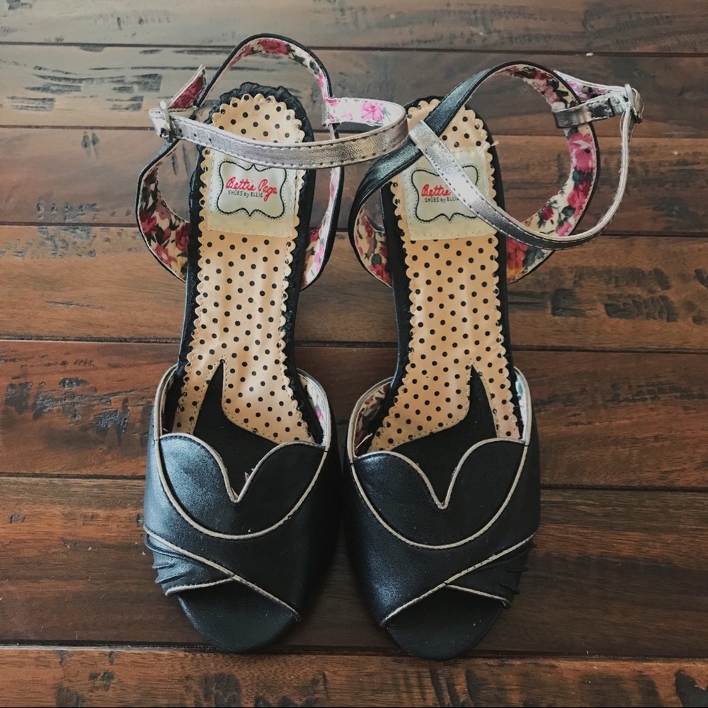 Bettie Page Peep Toe Heels